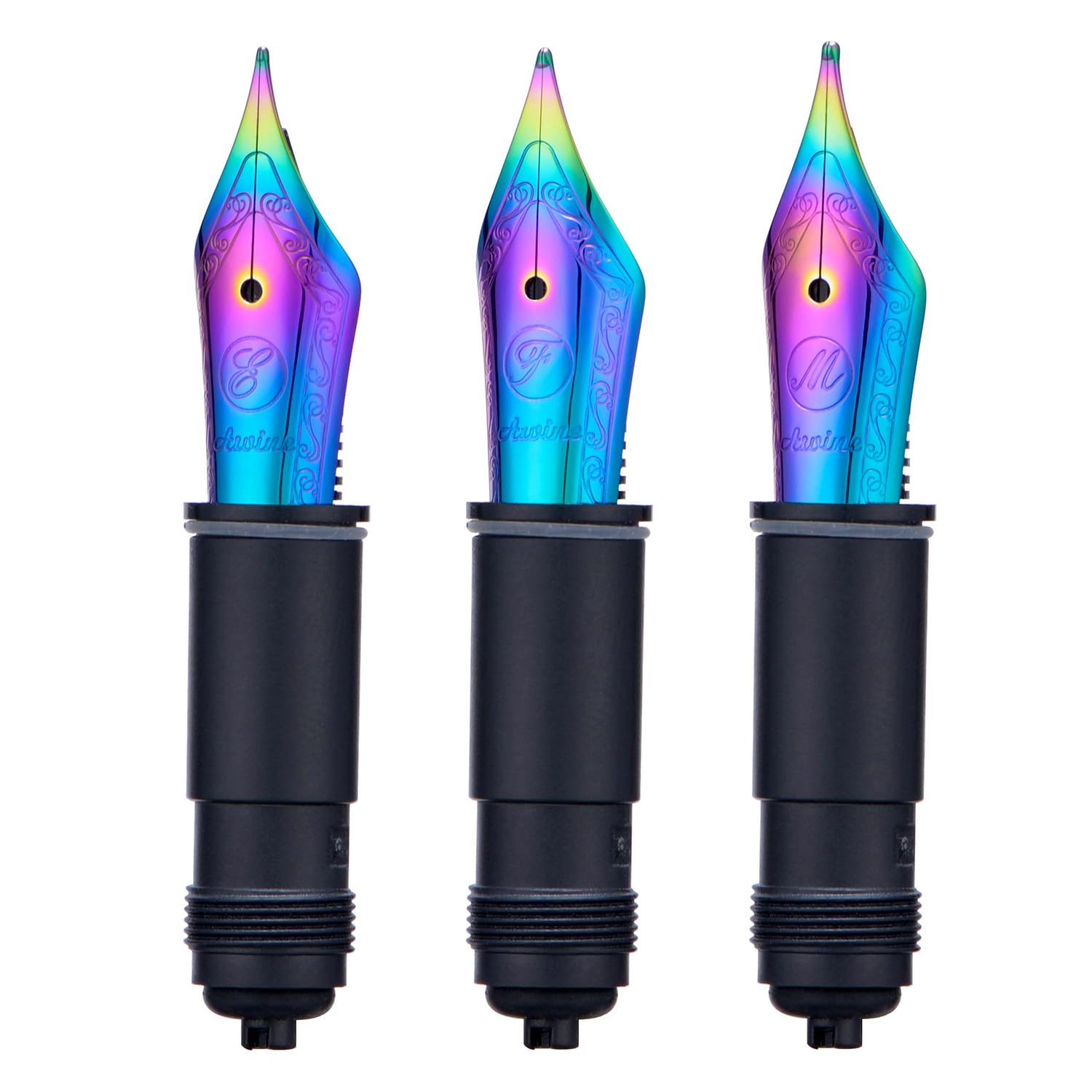 Asvine 3 PCS Fountain Pen Replaced Nib for P36, P50, P80, and V200 Series, Rainbow #6 EF/F/M Nib Set โ image 1