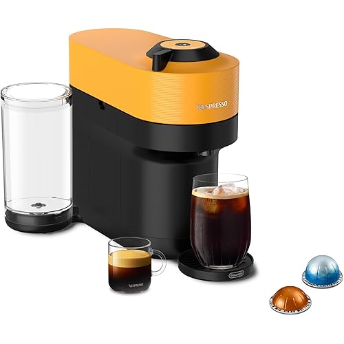 Nespresso Vertuo Pop+ Coffee and Espresso Machine by De'Longhi, Mango Yellow
