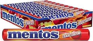 Mentos - Cinnamon Rolls - Pack of 20 - Refreshing Chewy Candy for On-the-Go Freshness