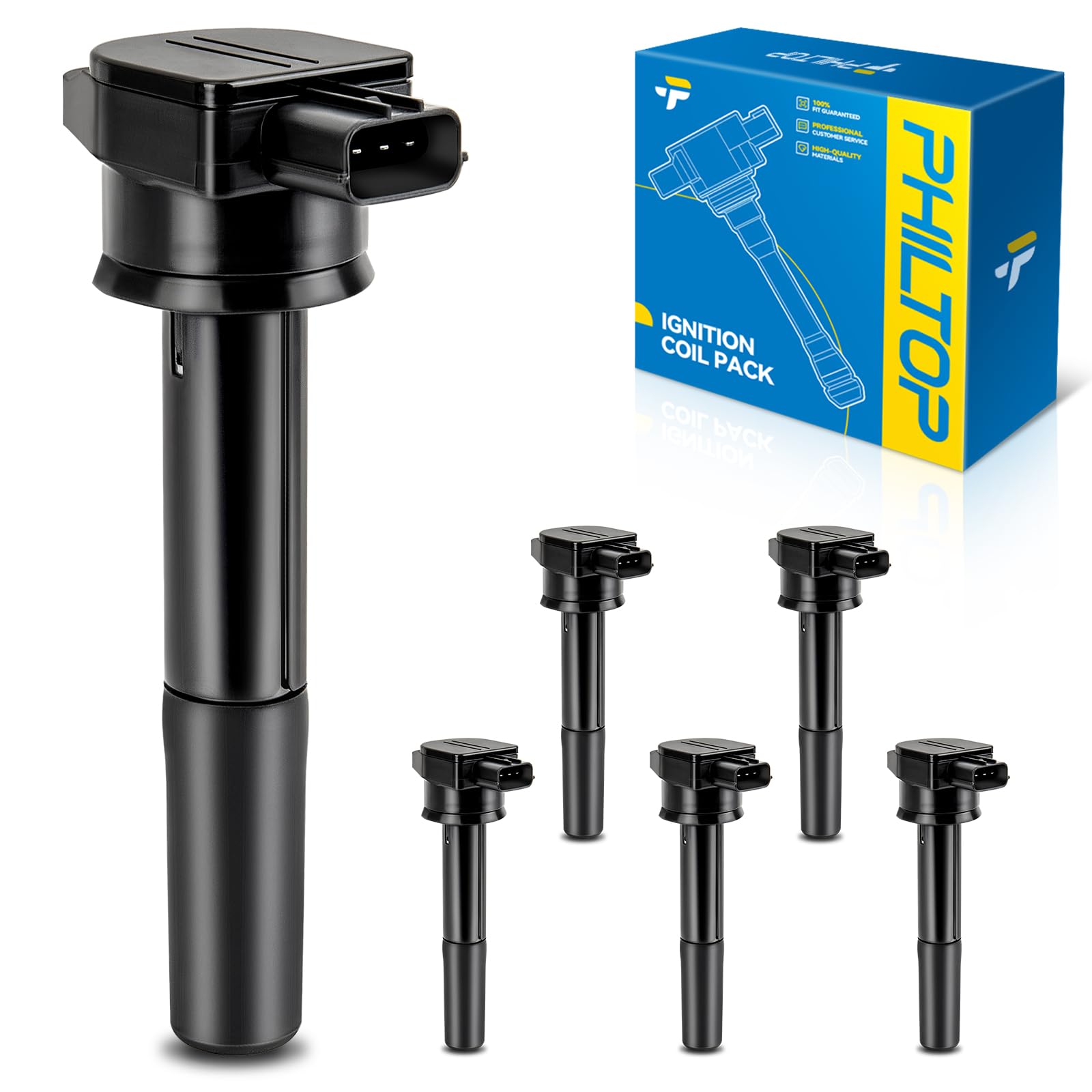 PHILTOP UF481 Ignition Coil Pack Fit for 2004-2008 Mitsubishi Endeavor