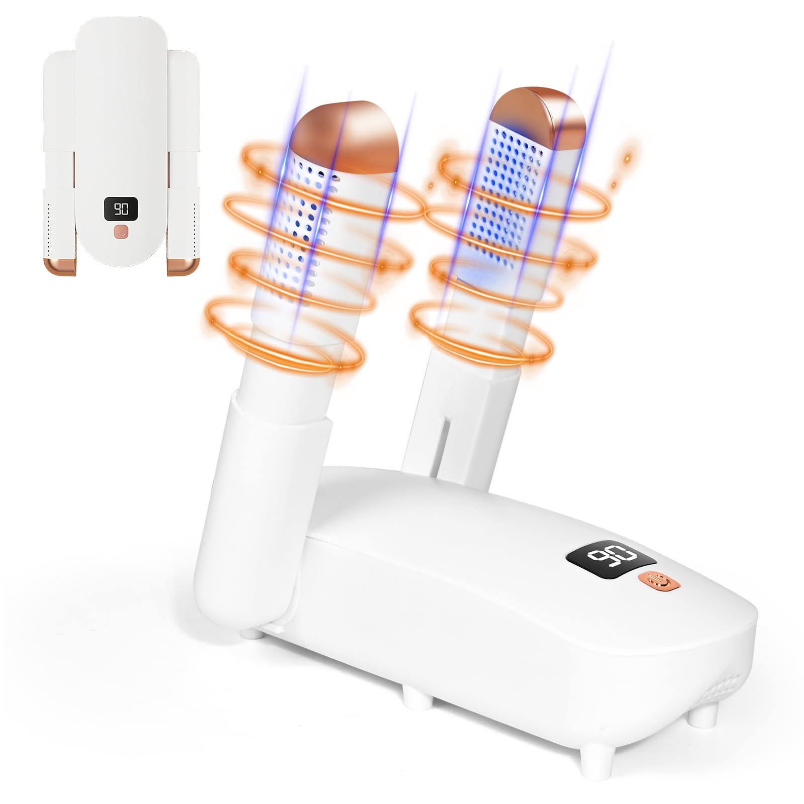 Secador de Zapatos EléCTRico con Temporizador, Esterilizable MúLTiple para Zapatos, Botas, Guantes y Botas de Esquí