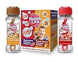 Bubble Lick Peanut Butter and Maple Bacon Flavored Bubbles 4 Pack USA Made for Dogs Groomers Daycare