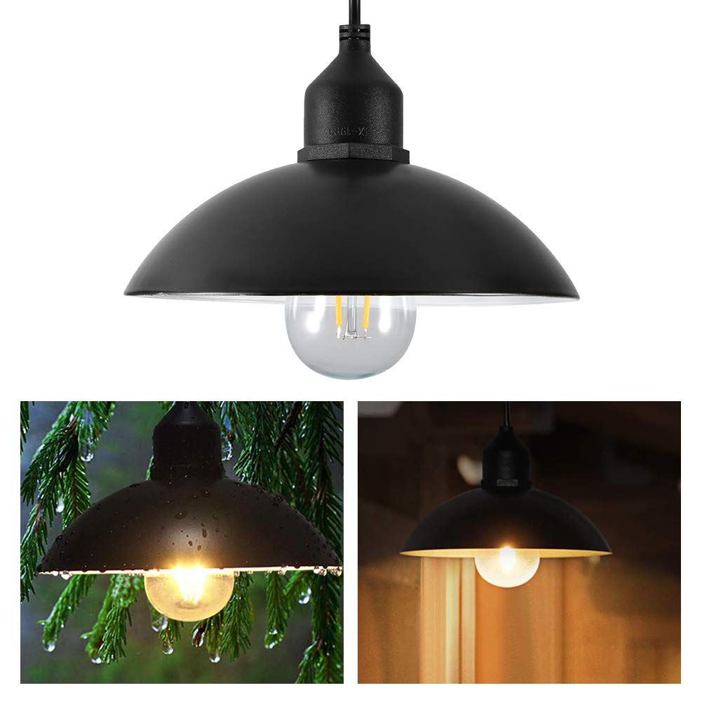 Alvinlite Lampada a Sospensione per Esterni Luci solari a LED per tettoia Solare con Pannello Solare Regolabile per Illuminazione Domestica da Giardino con Veranda