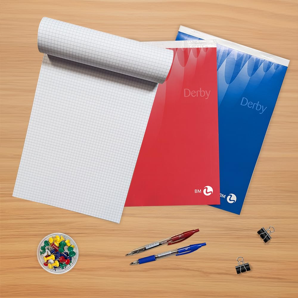 Blocco Notes Derby BM BeMore - Confezione Da 10 Pezzi, Formato A4, Carta 60g/m², Rigatura 5mm - Foto 5