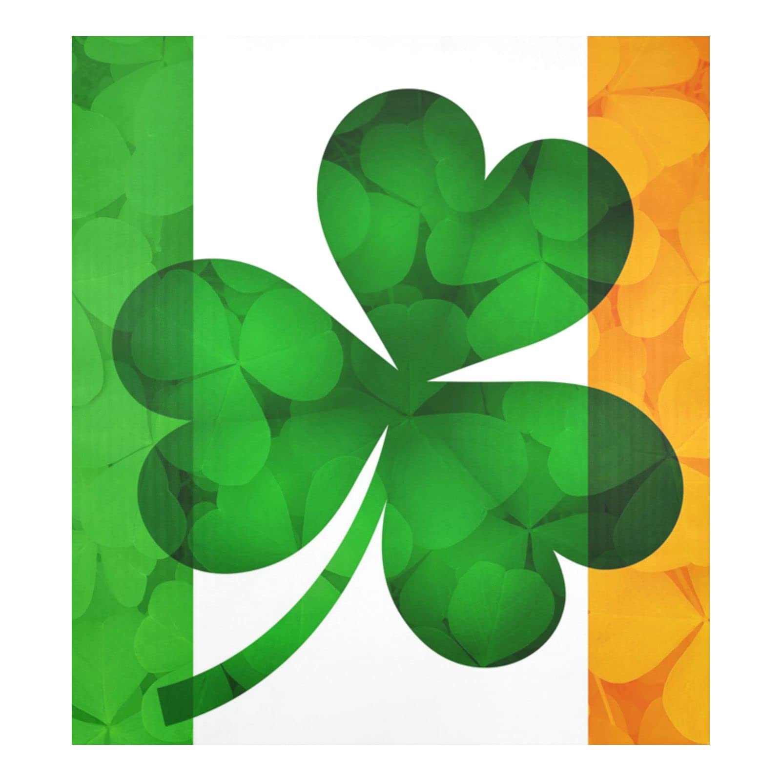 Naanle St. Patrick's Day Dishwasher Magnet Cover Ireland Flag Shamrock Front Dishwasher Cover Magnetic Home Cabinet Decals Appliances Stickers Refrigerator Decorative 23" x 26"