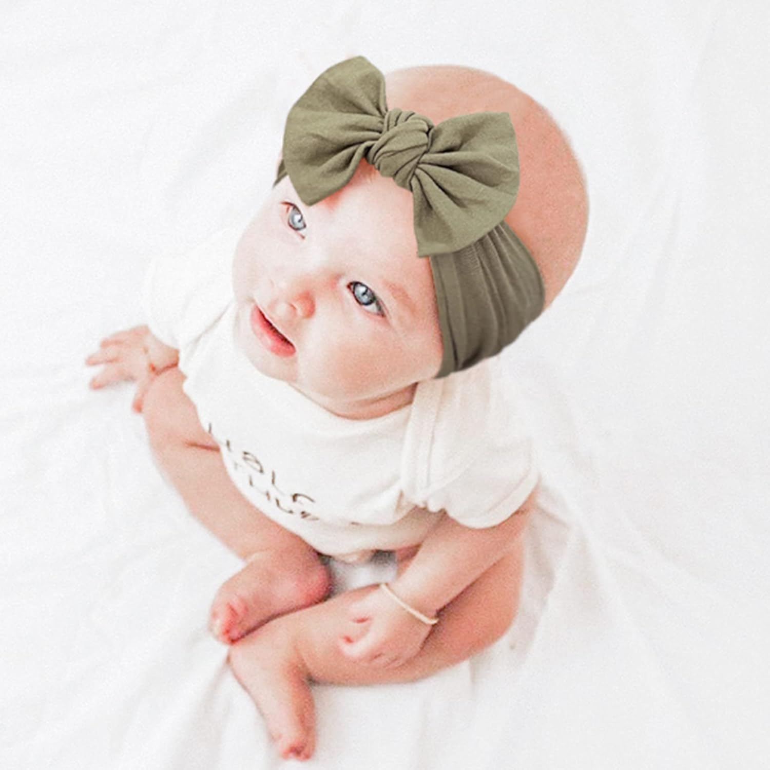 Jesries 22 PCS Baby Headbands Soft Nylon Hairbands with Bows Girls Hair Accessories for Newborn Infant Toddler Kids Handmade - Image 5