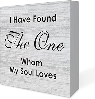 Inspirational Bible Verse Home Decor Sign Plaque I Have Found the One Whom My Soul Loves Wood Box Sign Rustic Art Home She...