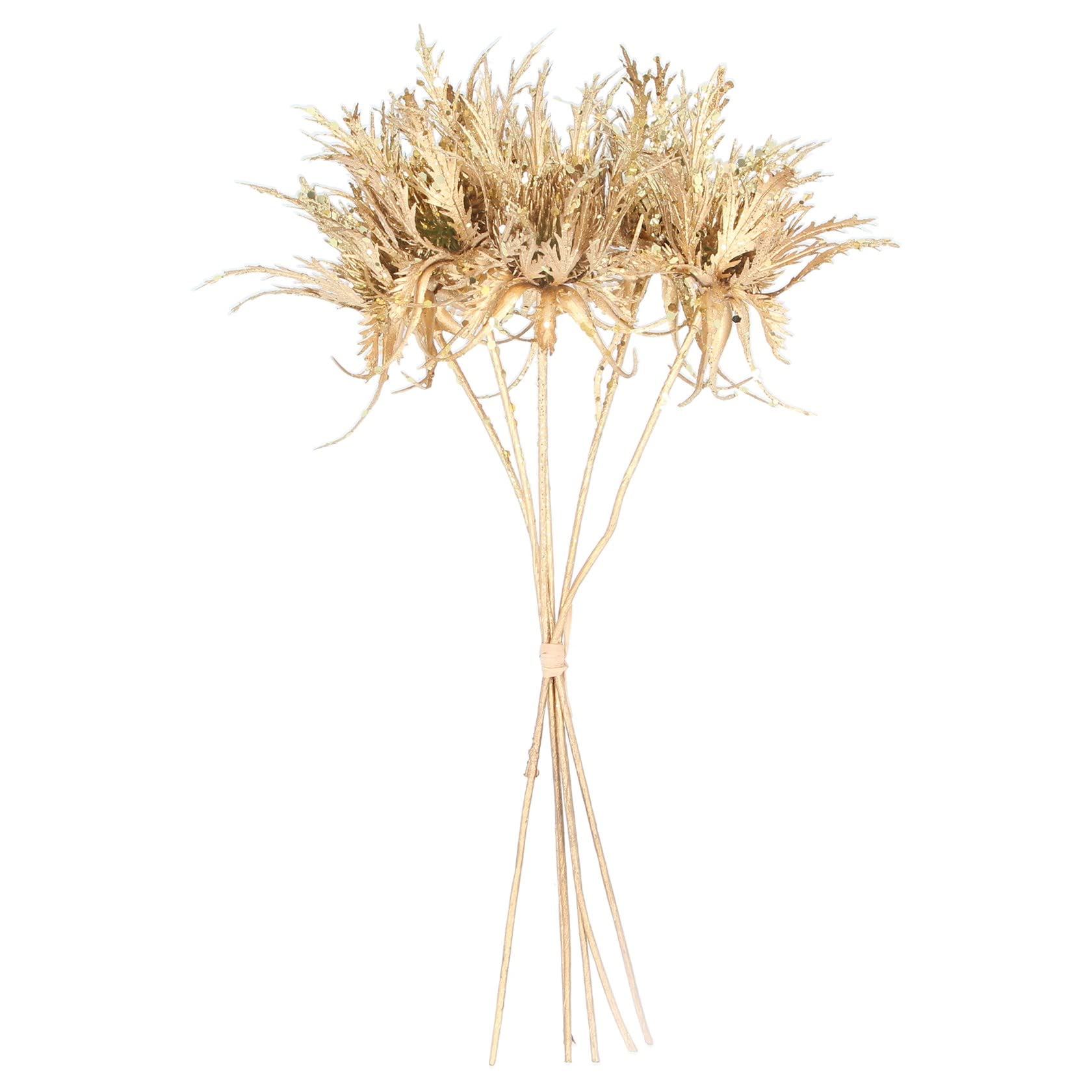 Gisela Graham Christmas Gold Thistle Bunch