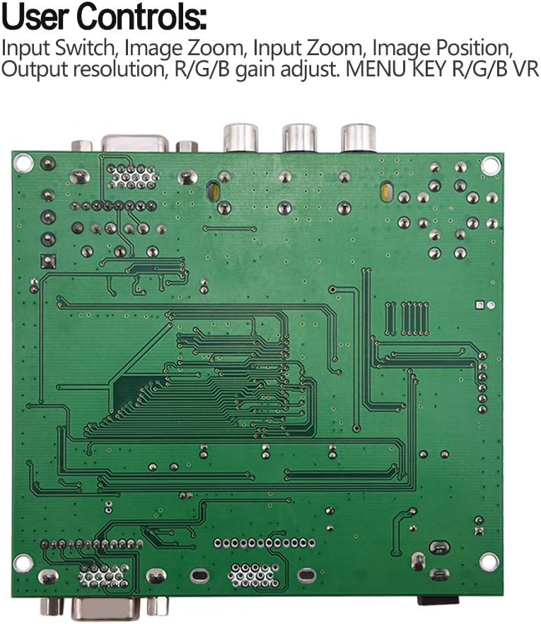 Zerone Game CGA/EGA/YUV/RGB to VGA HD Video Converter Adapter Board for CRT LCD PDP Monitor, with True Digital 24-Bit A/D Converter