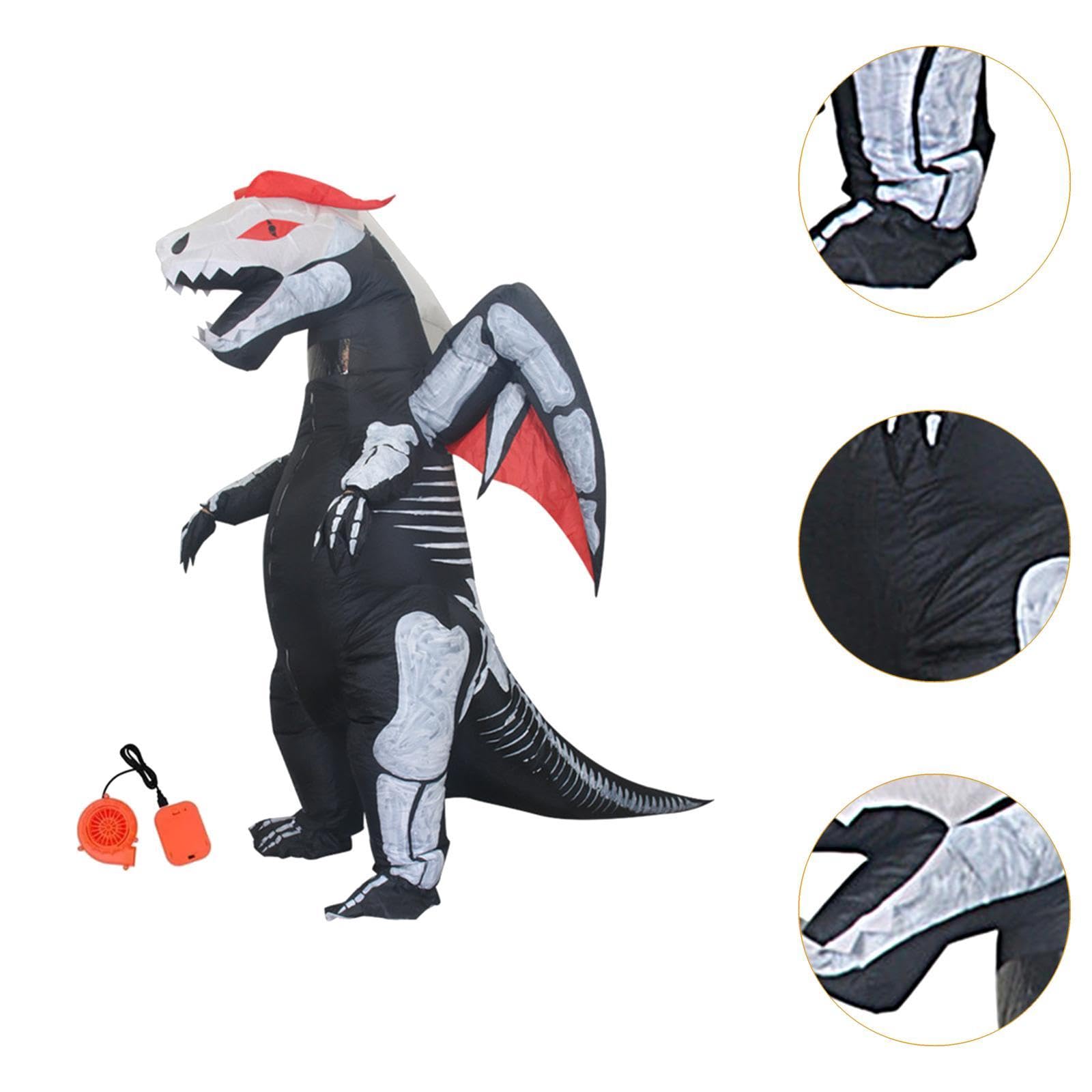 Disfraz Inflable de Dinosaurio con Soplador para Actuaciones en, Cosplay Y Navidad.