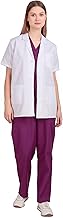 MediMarche Half Sleeves Women's Lab Coat for Doctors and Medical Students| Cotton Medical Apron | 3 Pockets | Doctor's Uniform