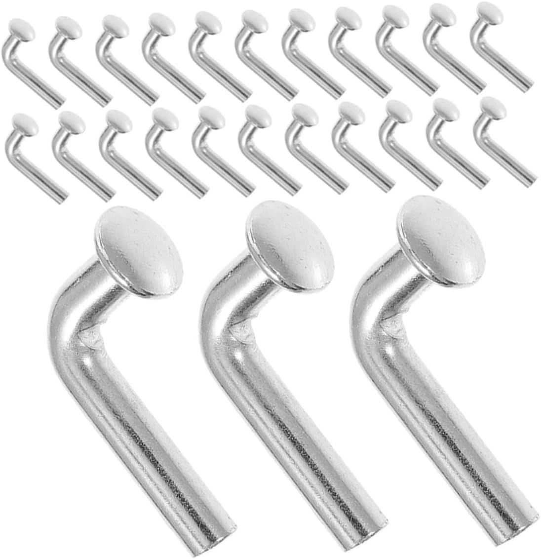60pcs Heavy Duty Pallet Rack Safety Bolts 6x50mm Zinc-Plated L-Shaped Drop Pins for Warehouse Storage and Industrial Shelving Units