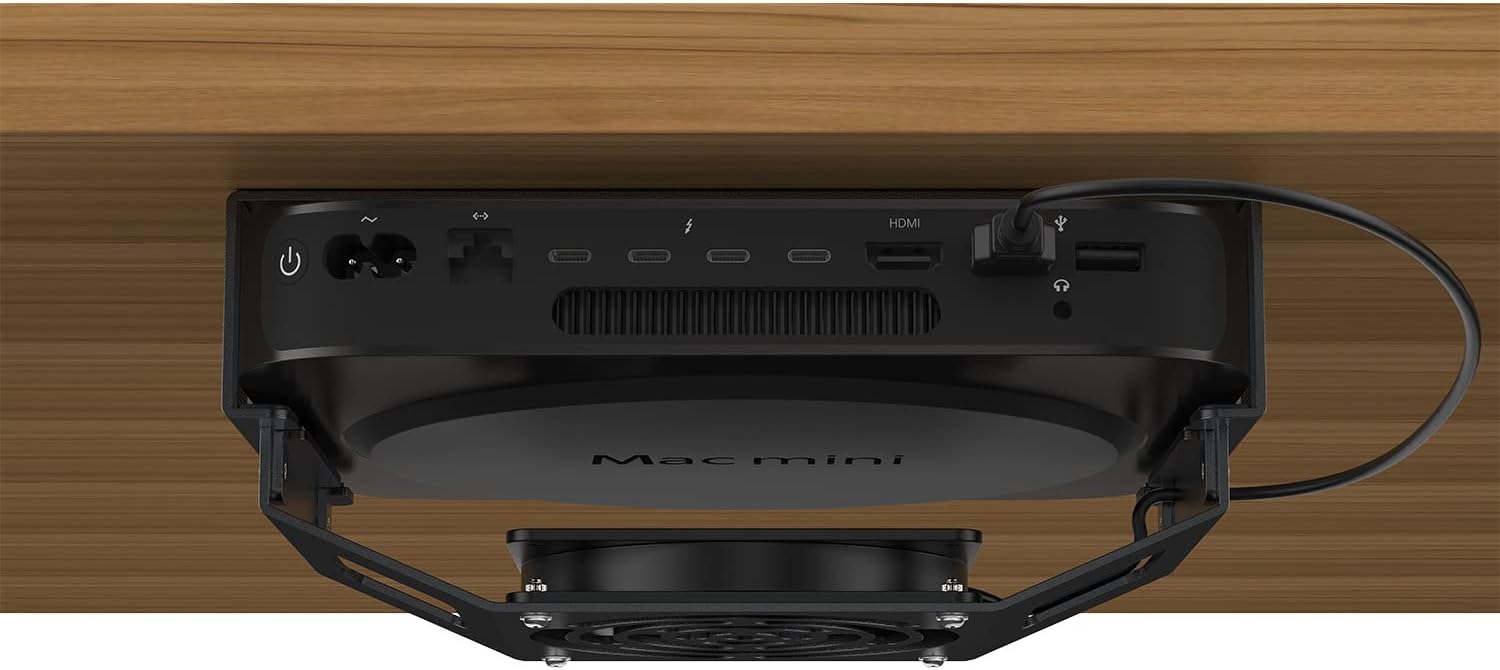 IFCASE Mac Mini Cooling Fan Mount, Behind Monitor, Under