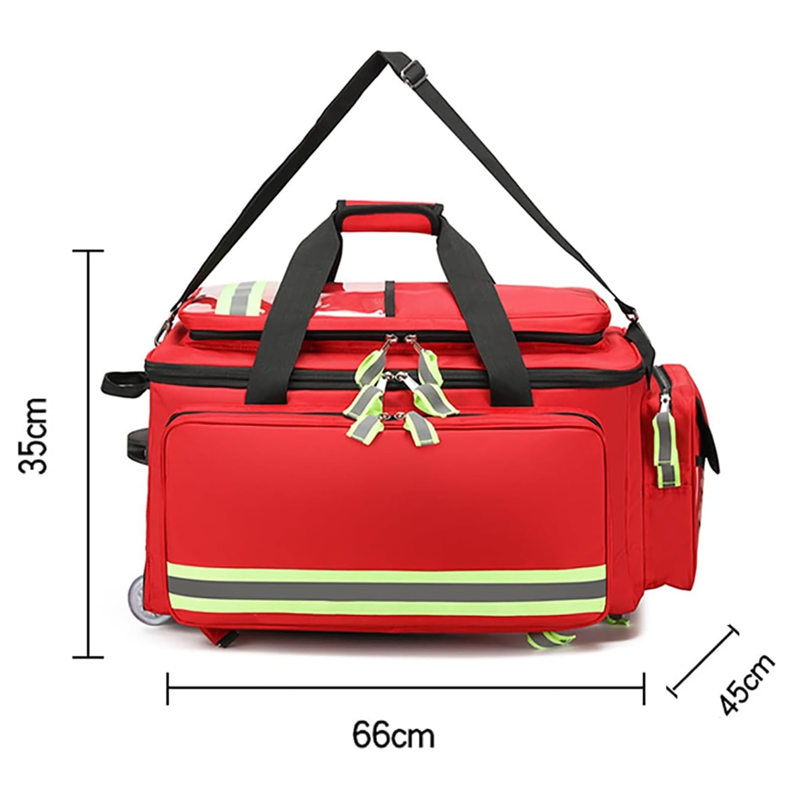 Mochila de primeros auxilios de gran capacidad, bolsa de respuesta profesional con carrito extraíble, para viajes, camping, senderismo