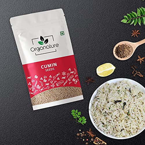 Image of Organature Organic Fresh Cumin Seeds Jeera | Whole Cumin Seeds | Whole Indian Spice | Safaid jeera (400 Grams)
