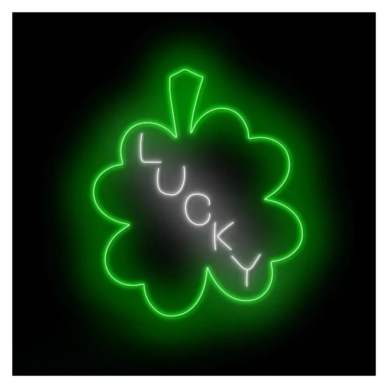 LEMST Sign Lamp Lucky Shamrock Neon Sign Light Dimmable for Bedroom Wedding Birthday Party Room Home Wall Art Wall Decor 38cmx27cm