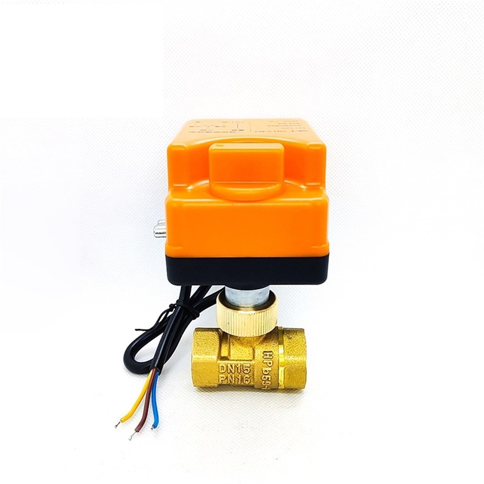 Válvula de bola, válvula de bola motorizada de latón de 1/2 pulgada, válvula de bola eléctrica de control de 3 cables y 2 vías con interruptor manual, 1 pieza (tamaño BSP, color: 24 VDC) ( Color : 24v