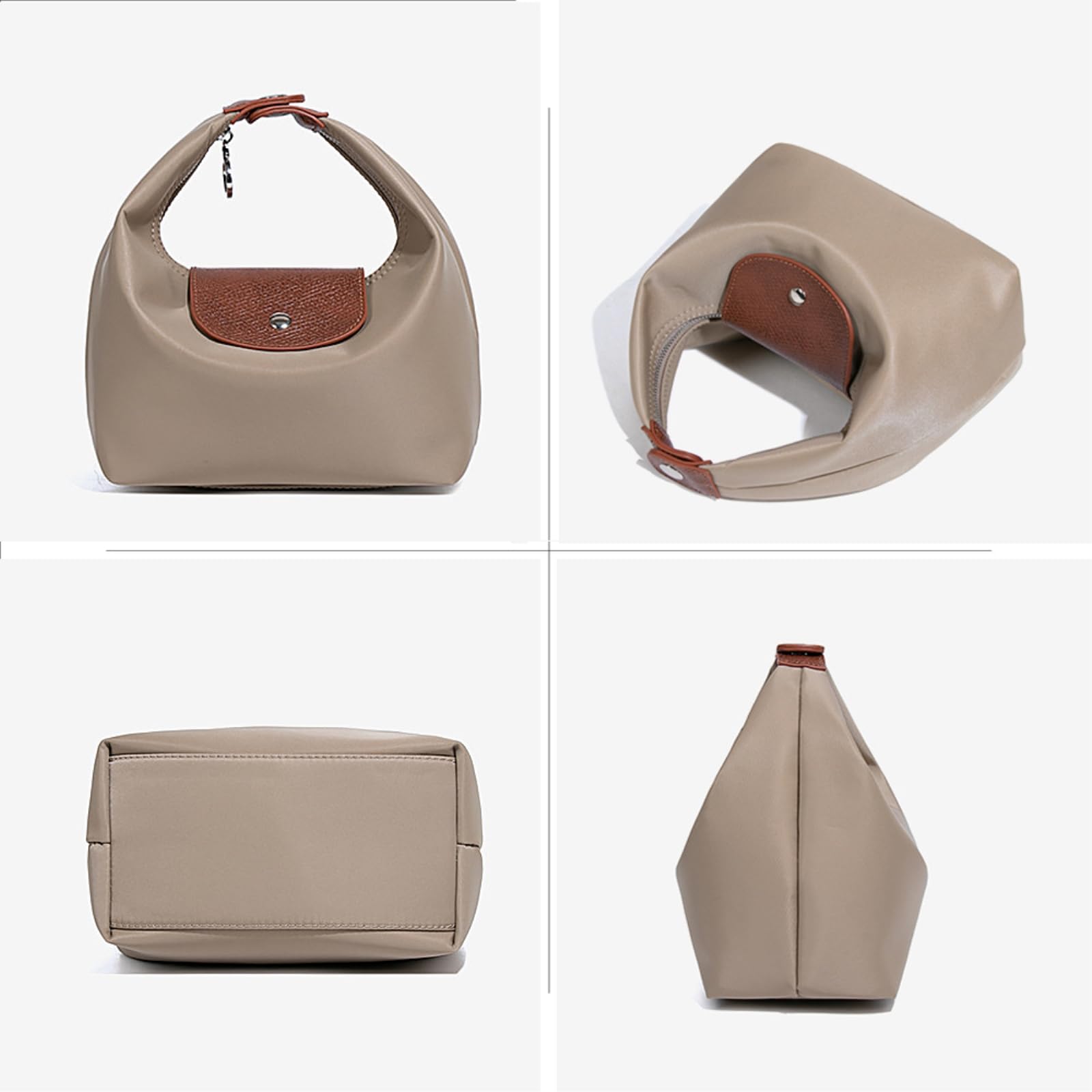 Borsa Tracolla di Moda Crossbody per Le Donne Traccia Hobo Portafoglio con Cinturina Viaggio Lavoro Pendolare-Beige