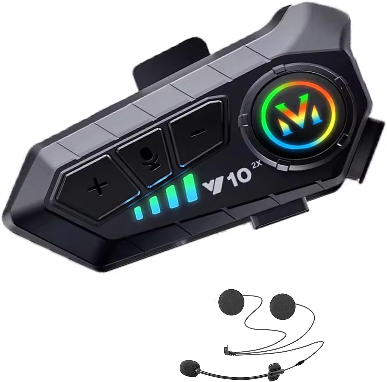 Waterproof helmet bluetooth headset with call noise cancellation
