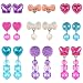 Hicarer 9 Pairs Girls Clip-on Earrings Pretend Princess Play Earrings Jewelry Set (Style 1)