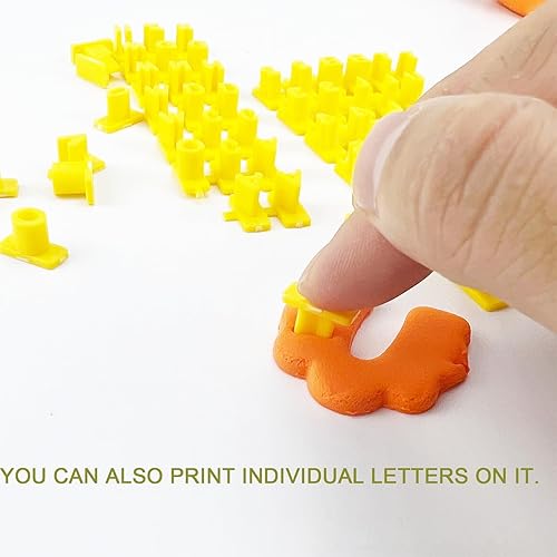 Miniatura 4 de Sellos de plástico del alfabeto para arcilla, letras del alfabeto pequeño, kit de sellos de cerámica, accesorios para manualidades, sellos de letras