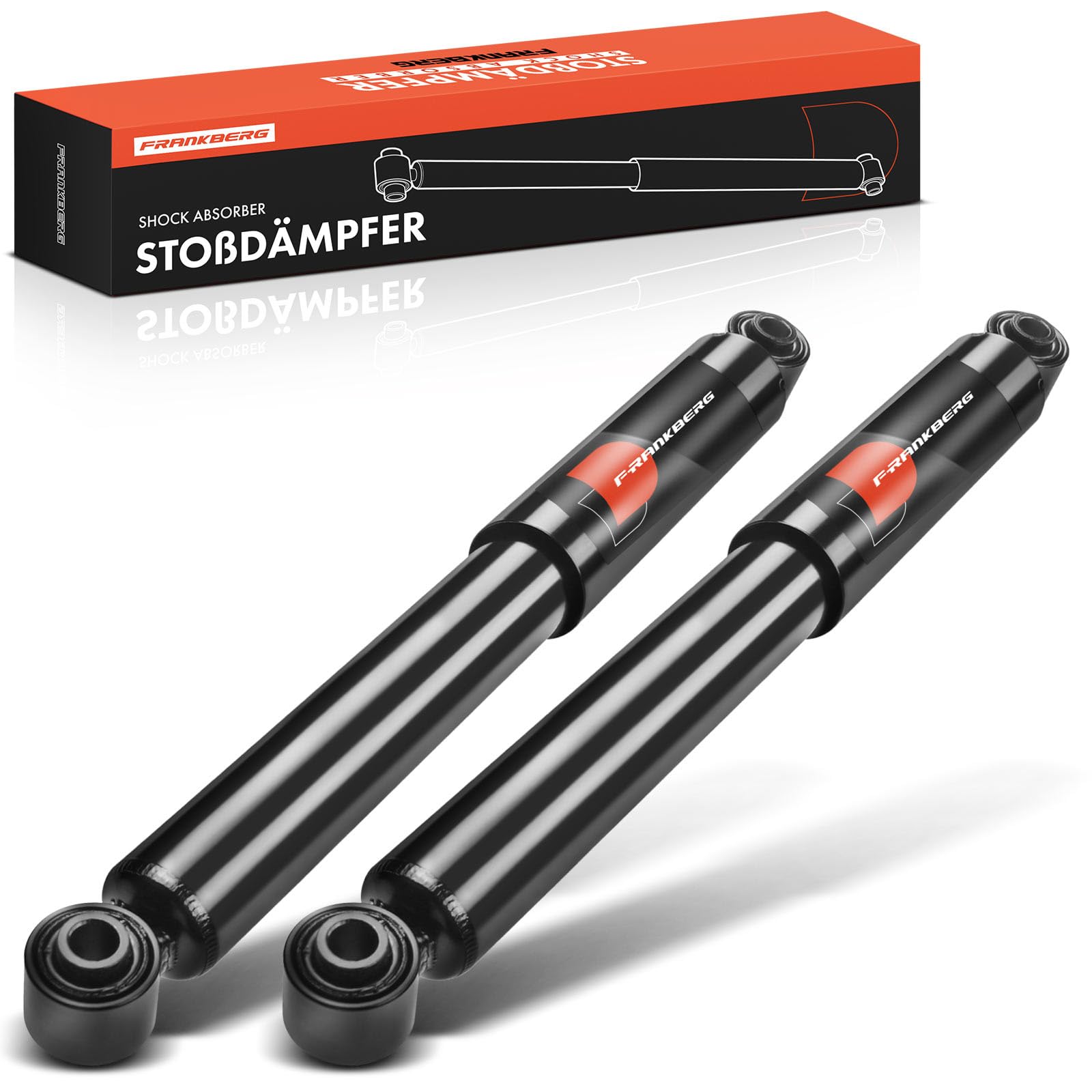 Frankberg 2 amortiguadores traseros de 487 mm con presión de gas | 53003E; Compatible con: Sorento I JC