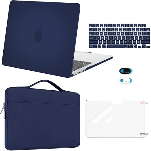 Miniatura 17 de MOSISO Funda compatible con MacBook Air de 13 pulgadas 2025 2024 2023 2022 M4 A3240 M3 A3113 M2 A2681, Carcasa Rígida y Funda de Manga y Protector
