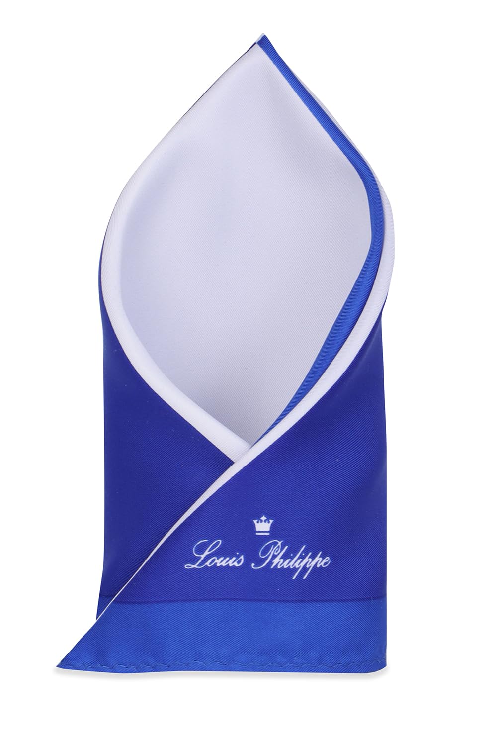 louis philippe Polyester Blend Men's Blue Print Formal Pocket Square, Free Size-picture-39
