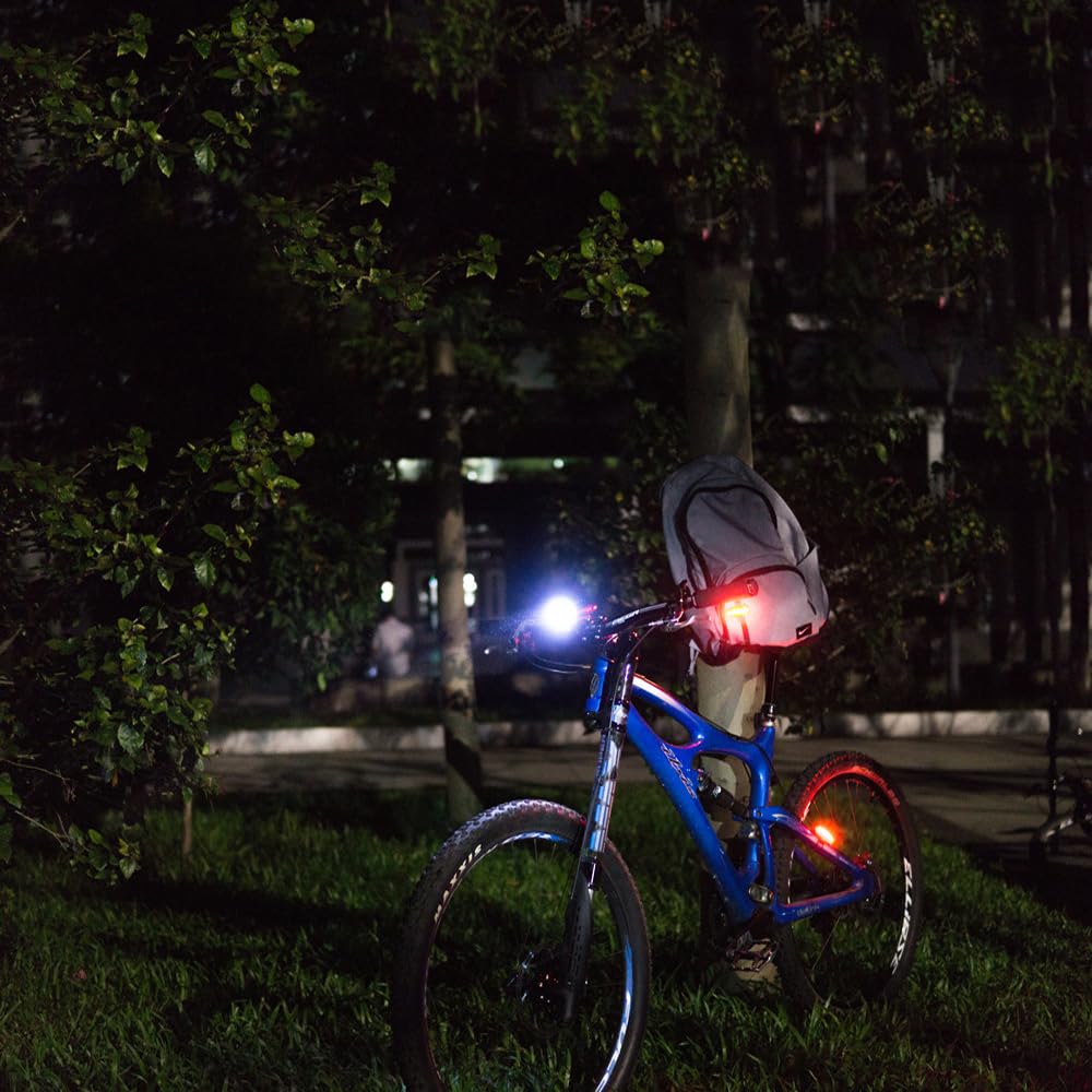 Fari per Bicicletta con Fascio Luminoso Regolabile, abbaglianti e anabbaglianti, luci per la Guida Notturna, luci da Montagna, luci Sportive