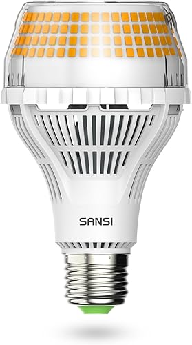 Miniatura 11 de SANSI Bombilla LED más brillante equivalente a 400 W, 6000 lúmenes, luz diurna de 5000 K, bombilla LED súper brillante E26 A21 no regulable, vida