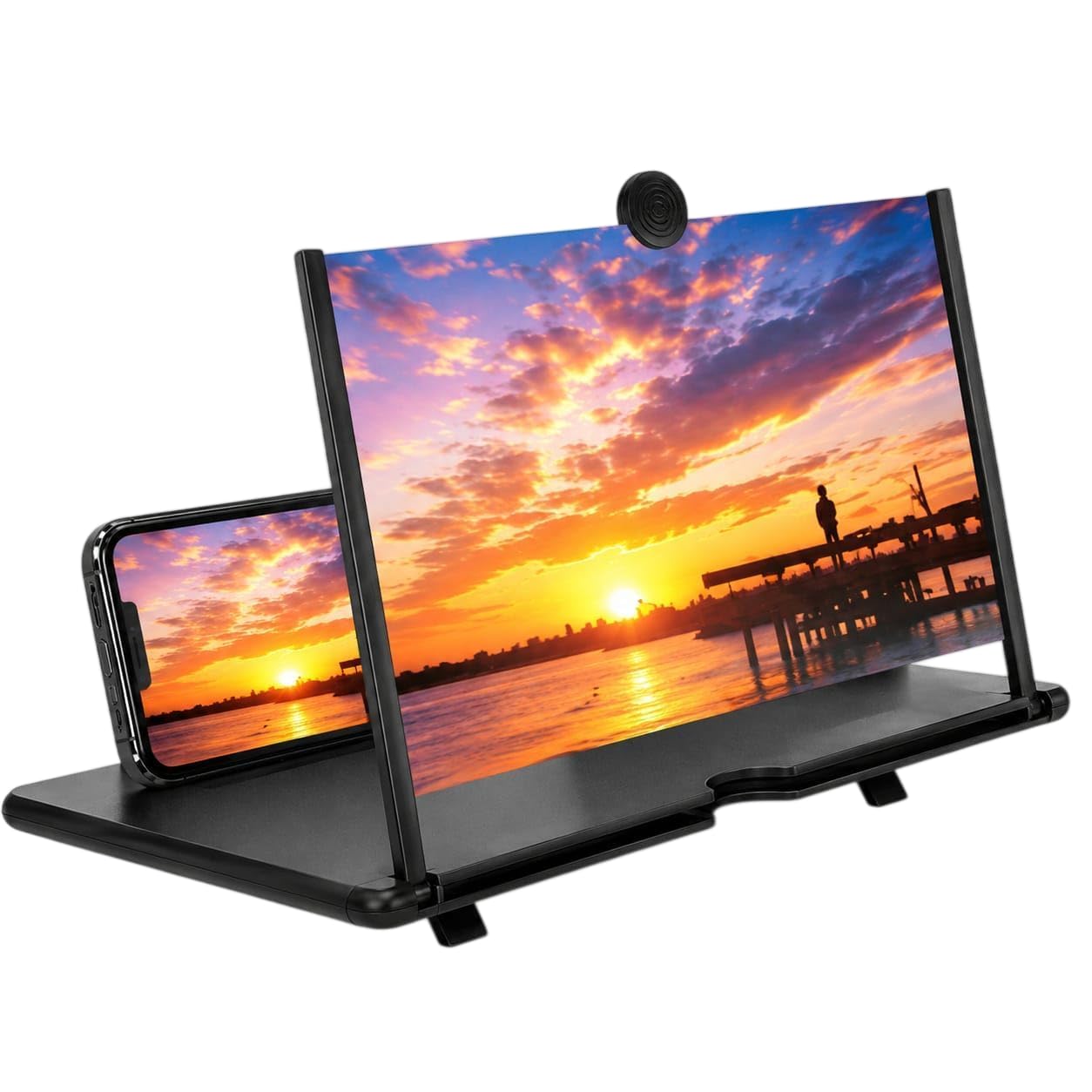 14 Inch HD Mobile Phone Screen Magnifier, 3D Smartphone Screen Amplifier with Foldable Stand, Portable Video Enlarger, Eye Protection Display Expander for Movies, Gaming & Reading-image-16