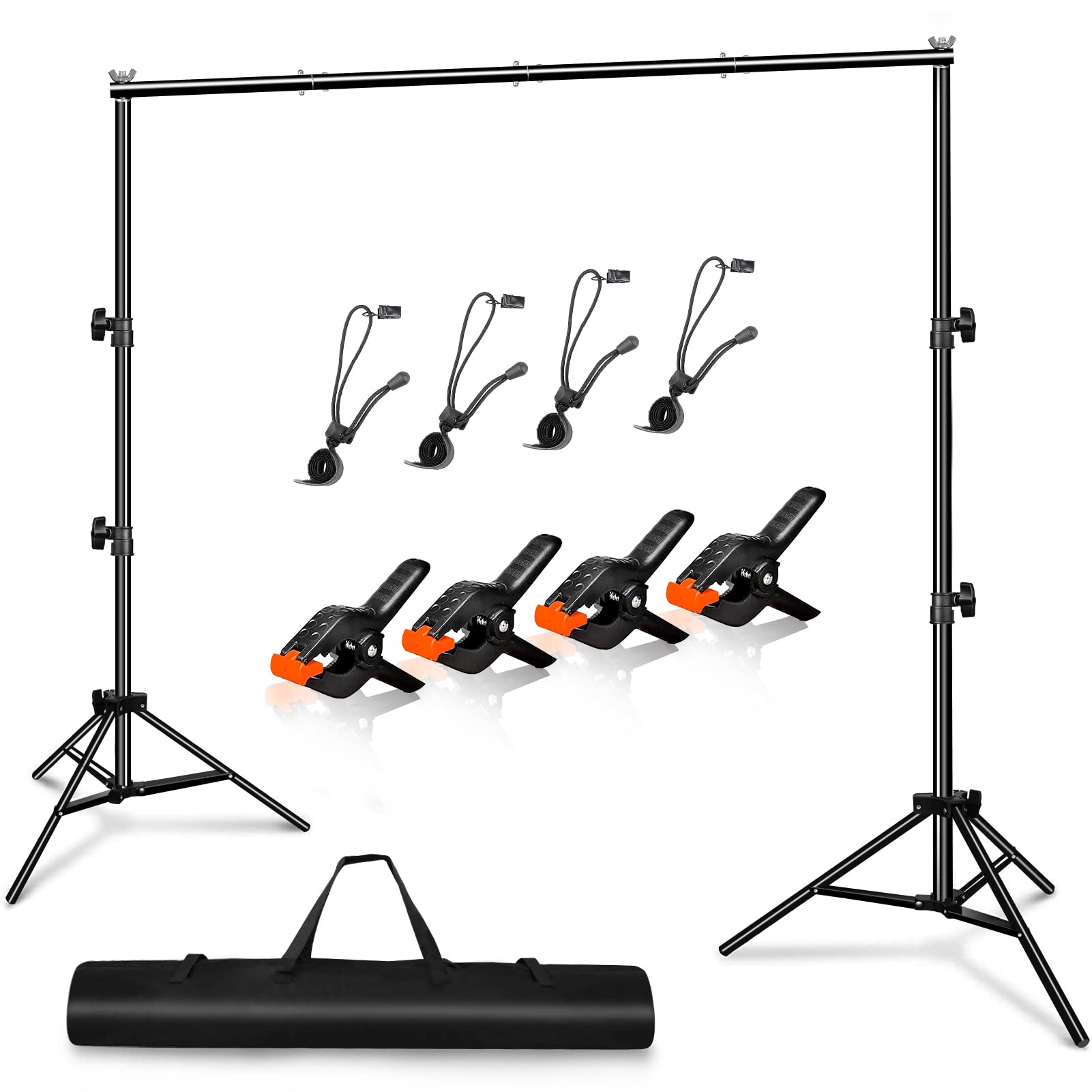 Backdrop Stand Kit, 3m x 2m(9.8ft by 6.5ft) Photography Background Stand,Adjustable Height and Width Backdrop Stand Frame for Decoration,Photo,Party