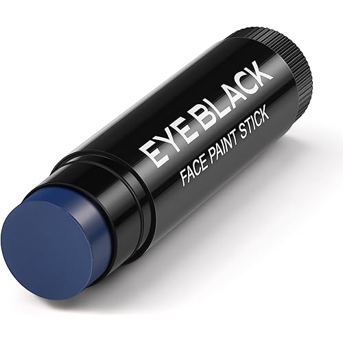 Baseball Eye Black, Anti-Glare Under Eye Black Sports Grease Stick for Baseball Softball Soccer Lacrosse Hockey Athletes Sports Training, Sports Eye Black Stick (Blue)