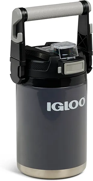 Igloo Rival Fusion 54OZ Insulated Water Jug, Large Water Bottle, Sports Water Jug, Grey
