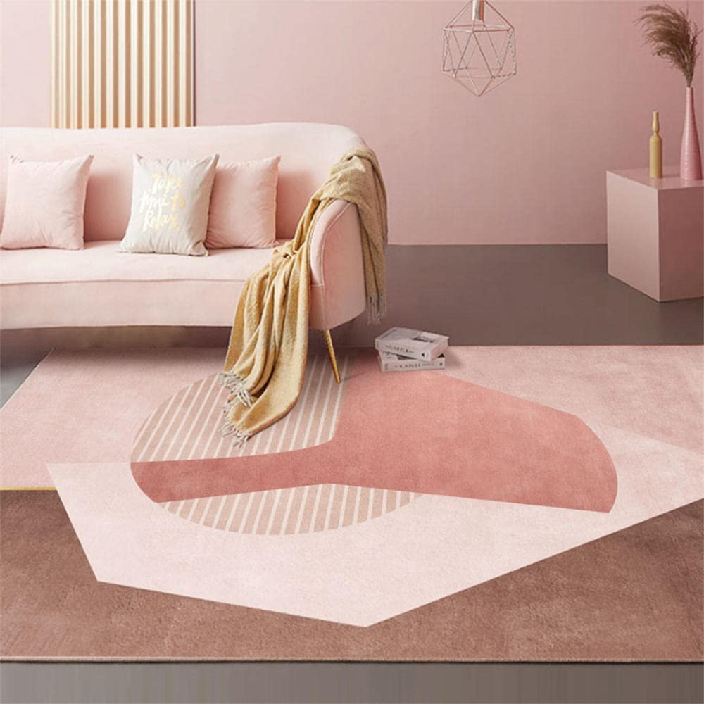 Tapis chambre bébé fille or rose 60x90cm antidérapant
