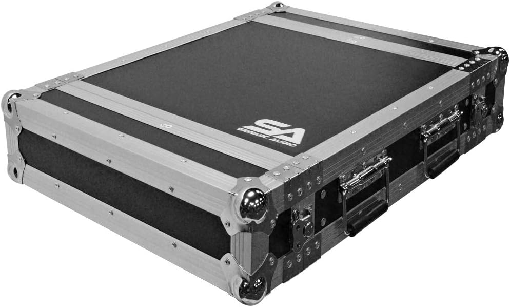 Seismic Audio - SATAC2U - Heavy Duty 2 Space ATA Rack Case - 2U Vertical PA DJ Amplifier Flight Case - Pro Audio DJ Rack