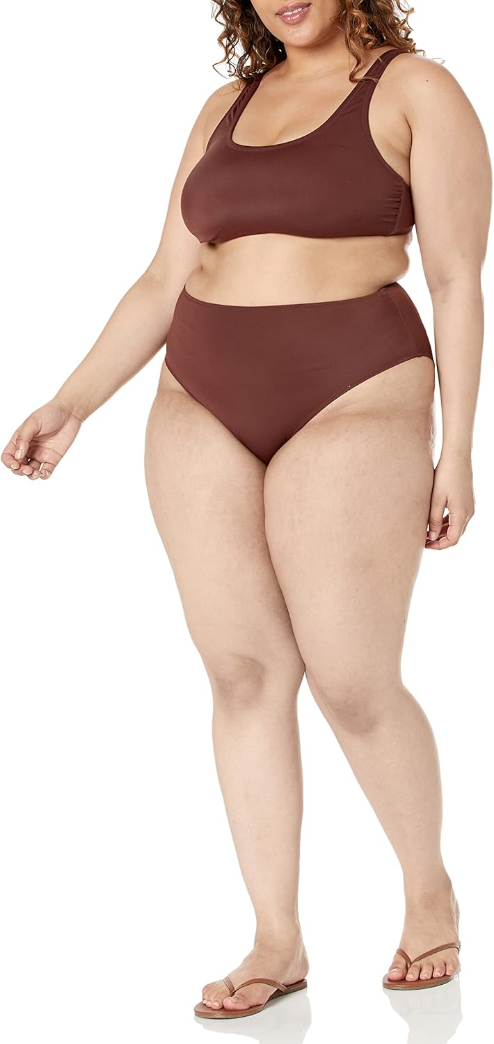 Amazon Essentials Women's Scoop Neck Swim Crop Top - Image 8