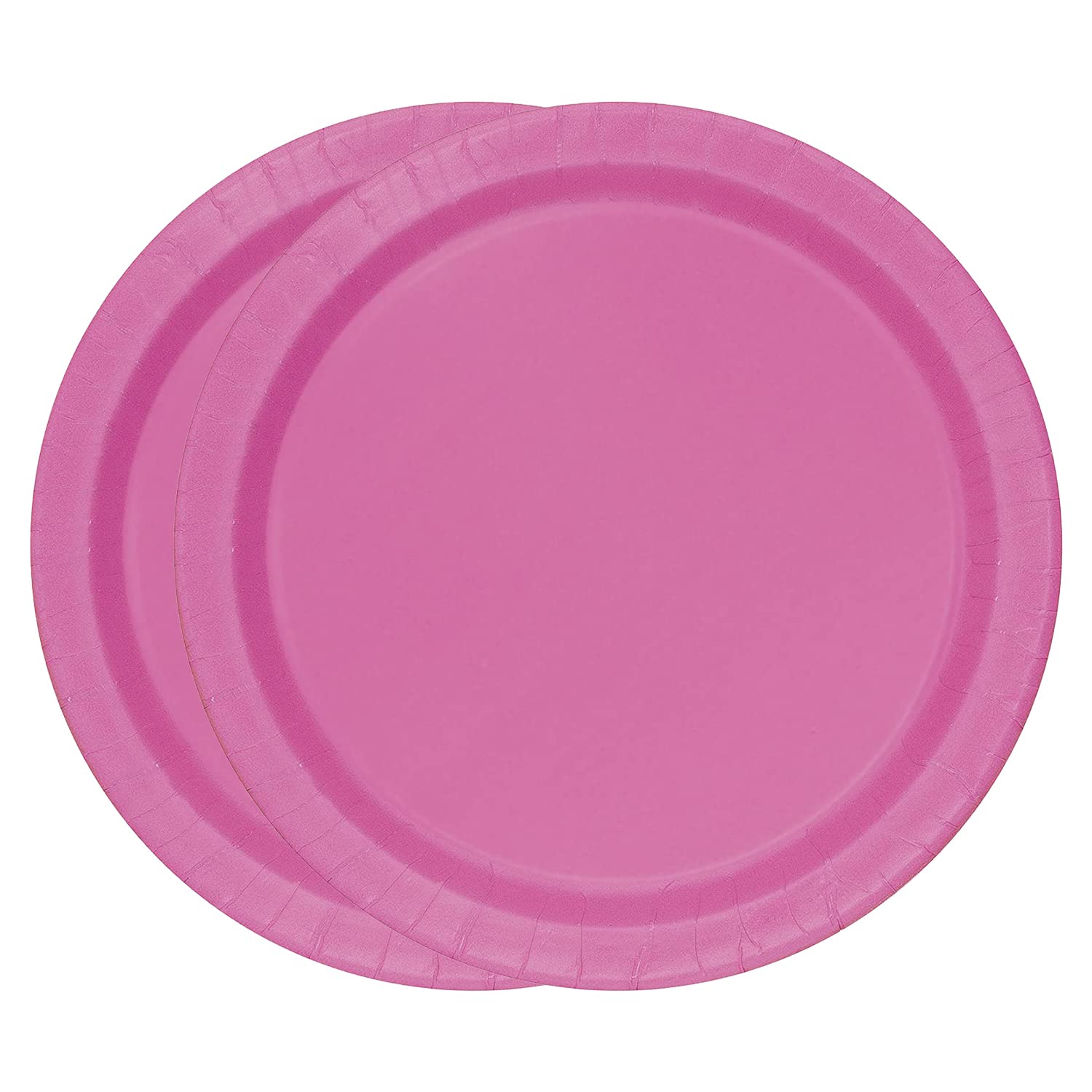 WedDecor Hot Pink 23cm Disposable Paper Party Round Dessert Plates 16 Pack — image 1