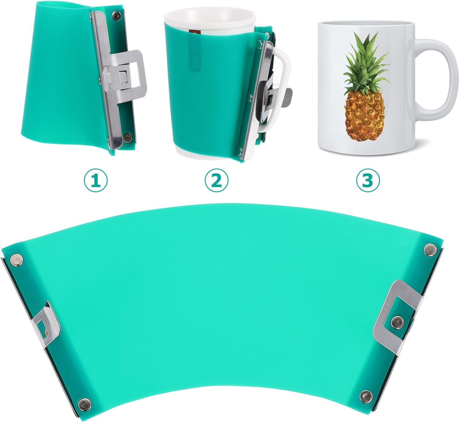 EPIGEIST 12Oz Sublimation Silicone Mug Wrap Fixture for Mugs Clamp for Heat Transfer Printing Easy to Use and Reusable Mug Press Tool