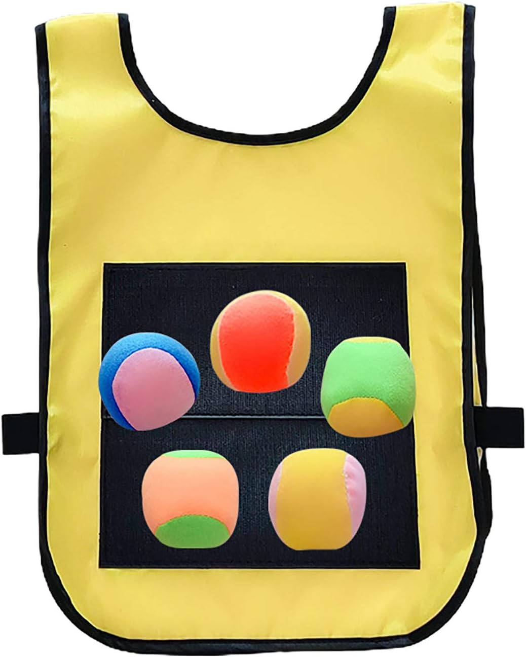 helegeSONGDodgeball Game for Kids, Dodge Game Set with Target Vests and 5PCS Dodge-Ball, Great Indoor and Outside Dodge Tag GameFun Gift for Boys and Girls 6+ Years Yellow L