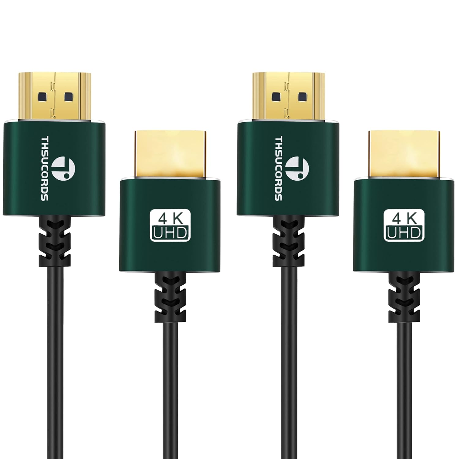 Thsucords Cable HDMI a HDMI Ultra Fino 3M 2 Unidades, Slim & Delgado HDMI Cable Compatible con 4K@60Hz18gbps 2160p 1080p