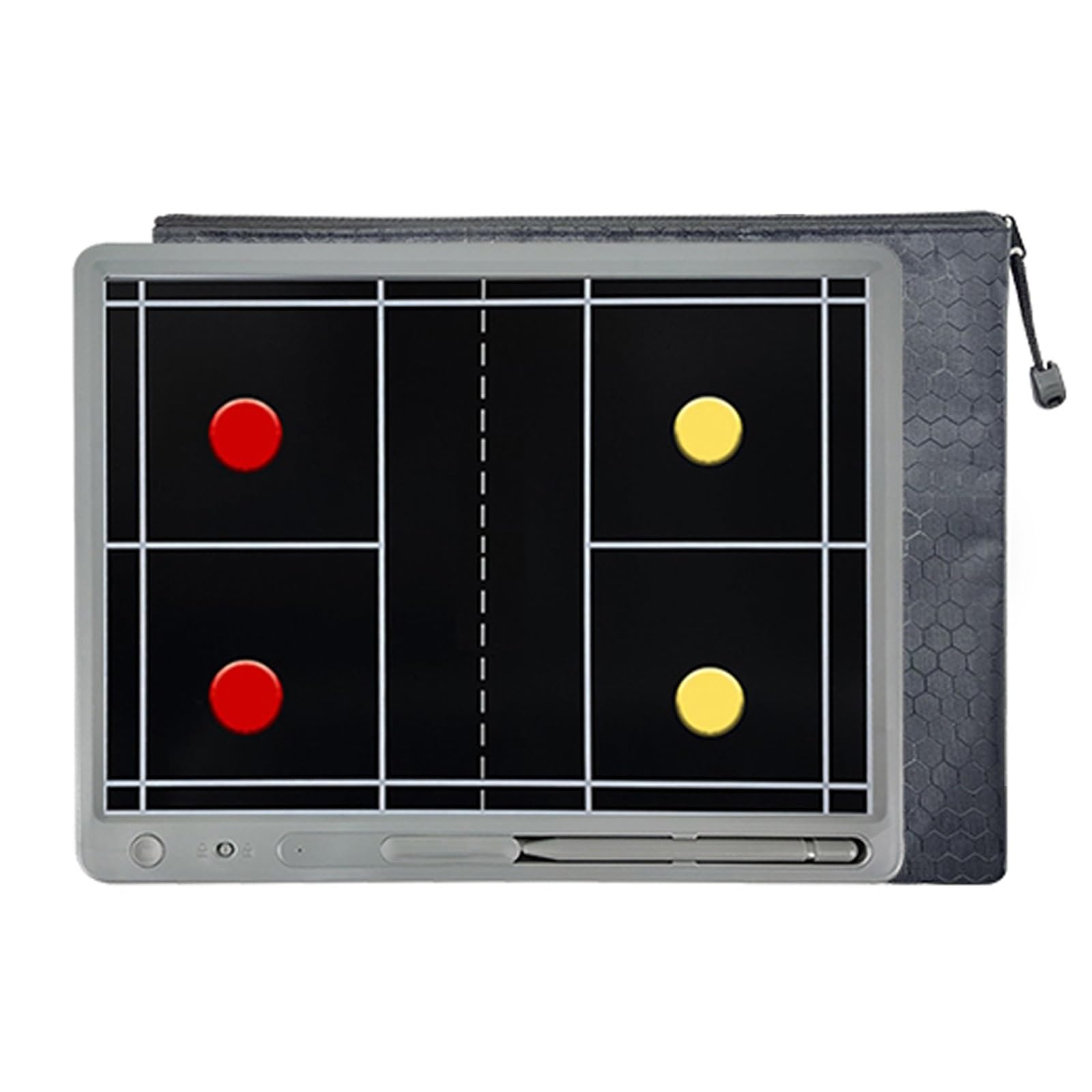 Tavoletta Tattica for Badminton LCD, Tavoletta Grafica Digitale Elettronica, con Penna Stilo e Borsa, Facile da Trasportare, Superficie di Scrittura Liscia, Cancella/Blocca