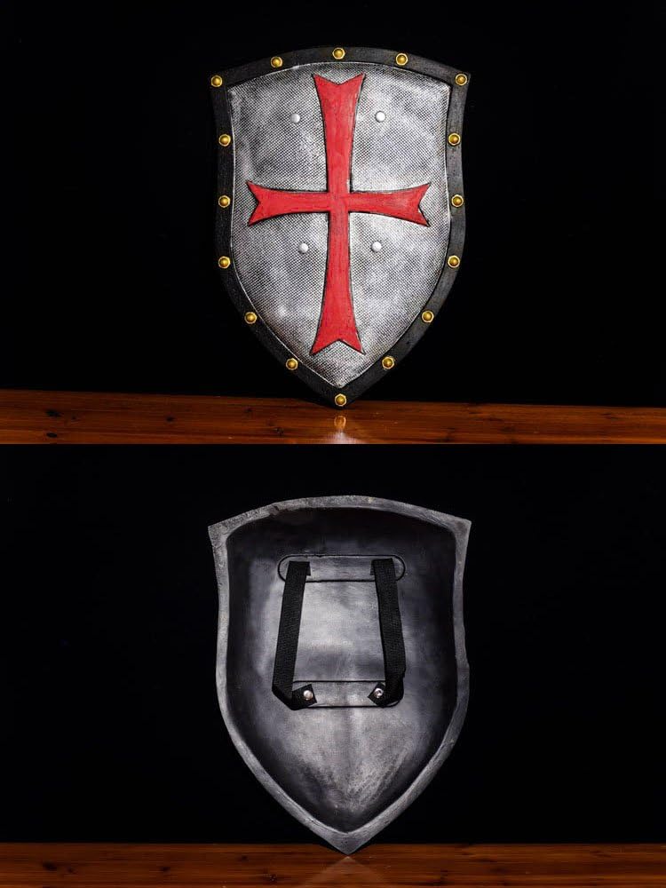 Nice purchase Medieval Knight Crusader Shield Knights Templar Cross Sheild 21 x 14in Home Wall Decoration Party Decor Costume Gifts - PU Rubber Retro Style