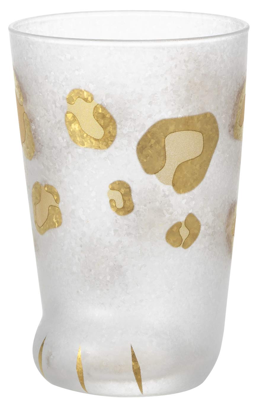 ADERIA Gold Glass Cup Coconeco Premium Gift Box, 10.1 fl oz (300 ml), Made in Japan (Leopard)