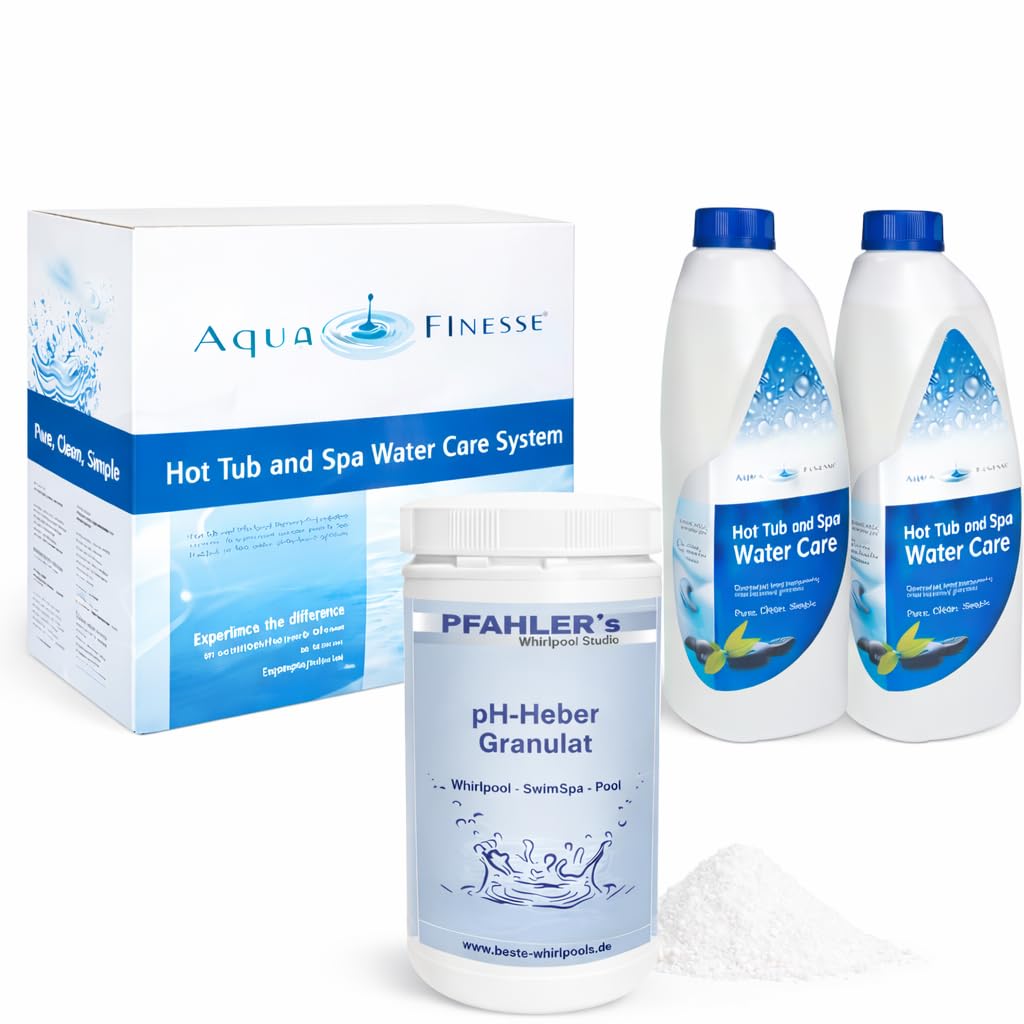 Aqua Finesse Wasserpflege Set für Outdoor-Whirlpools, AquaFinesse + Pfahler pH Heber