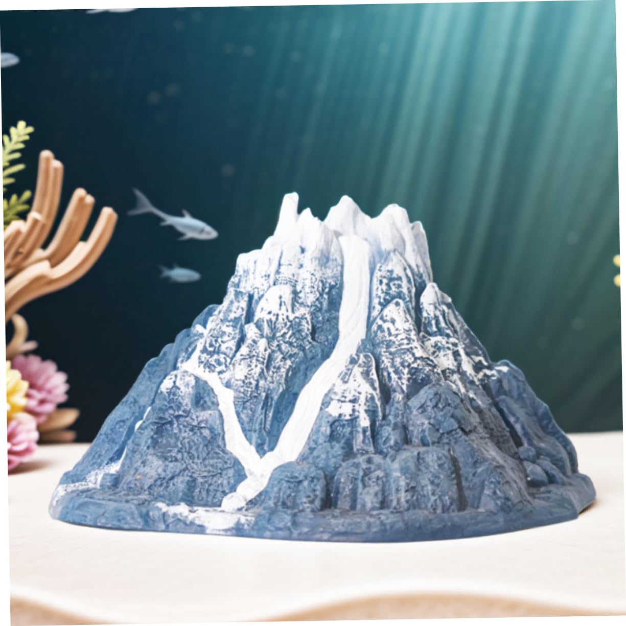 Yardwe 2 Piezas De Adornos Artificiales De Montaña De Nieve para Acuario Decoración De Pecera Minifigura De Montaña De Nieve Accesorio De Paisajismo para Acuarios De Agua Dulce.