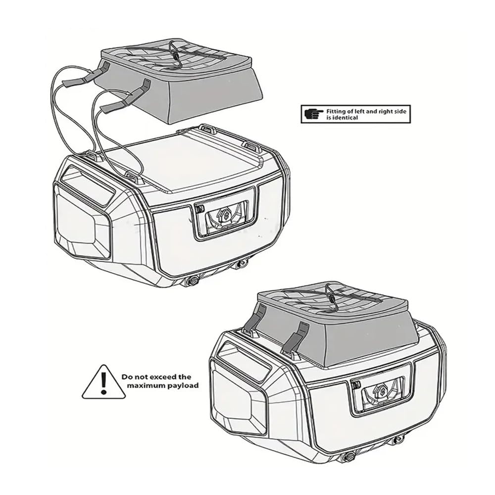 Generico Motocycle Top Case Borsa da viaggio esterna Per BMW R 1300 GS R1300GS R1300 GS Borsa moto Vario Top Scatola Borsa Panniers Custodia Moto Bagaglio Borsa di stoccaggio