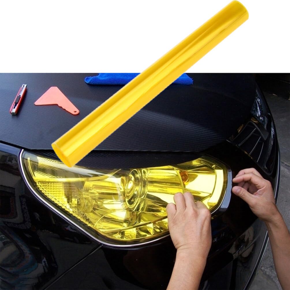 Film Autocollant Jaune Pour Phares Voiture & Moto – 30 X 60 Cm, Protection & Look Sportif Personnalisé
