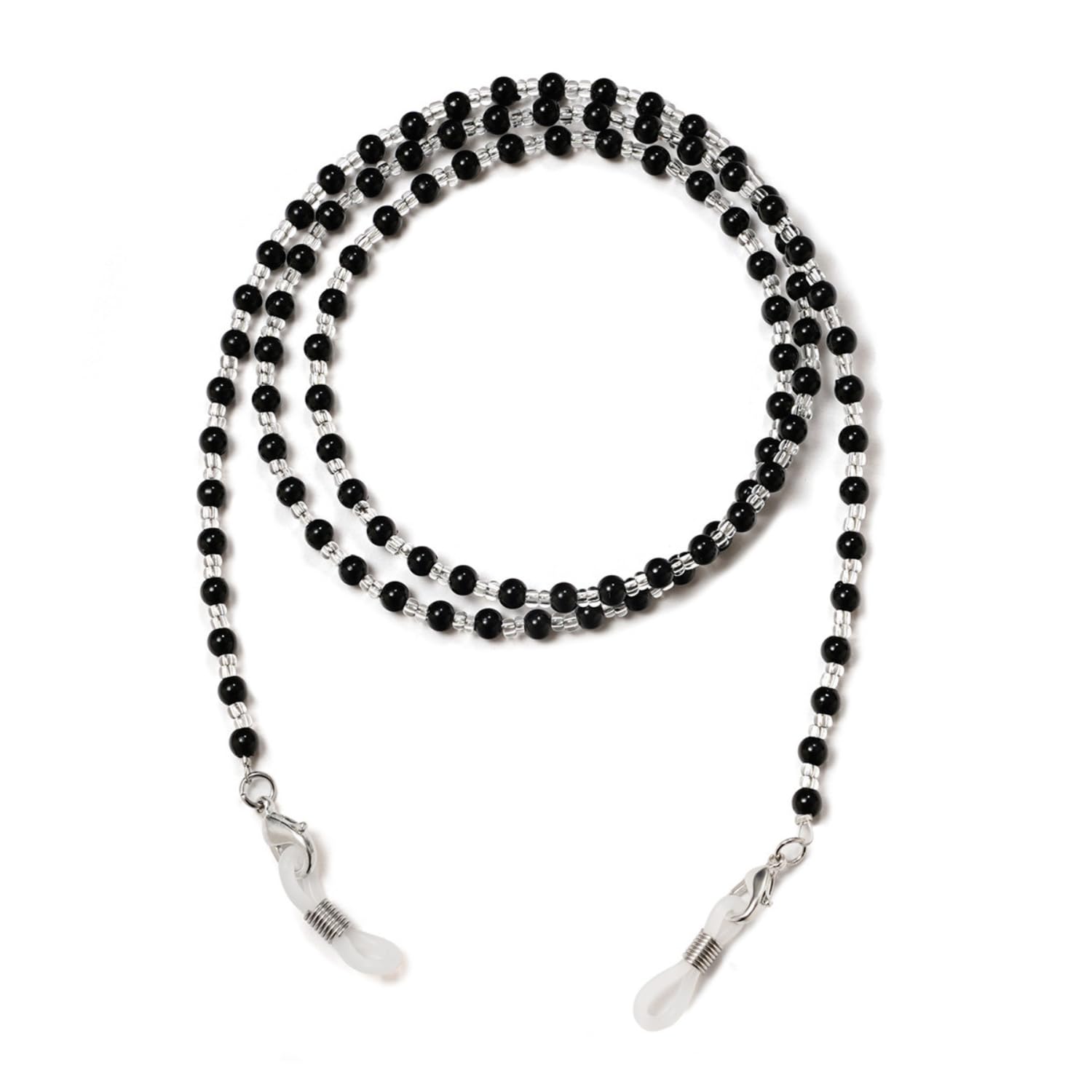 Adjustable Glasses Chain & Mask Lanyard - Anti-Slip Eyeglass Strap with Magnetic Ends for Men & Women - Premium Spectacle Holder Strap (Black)