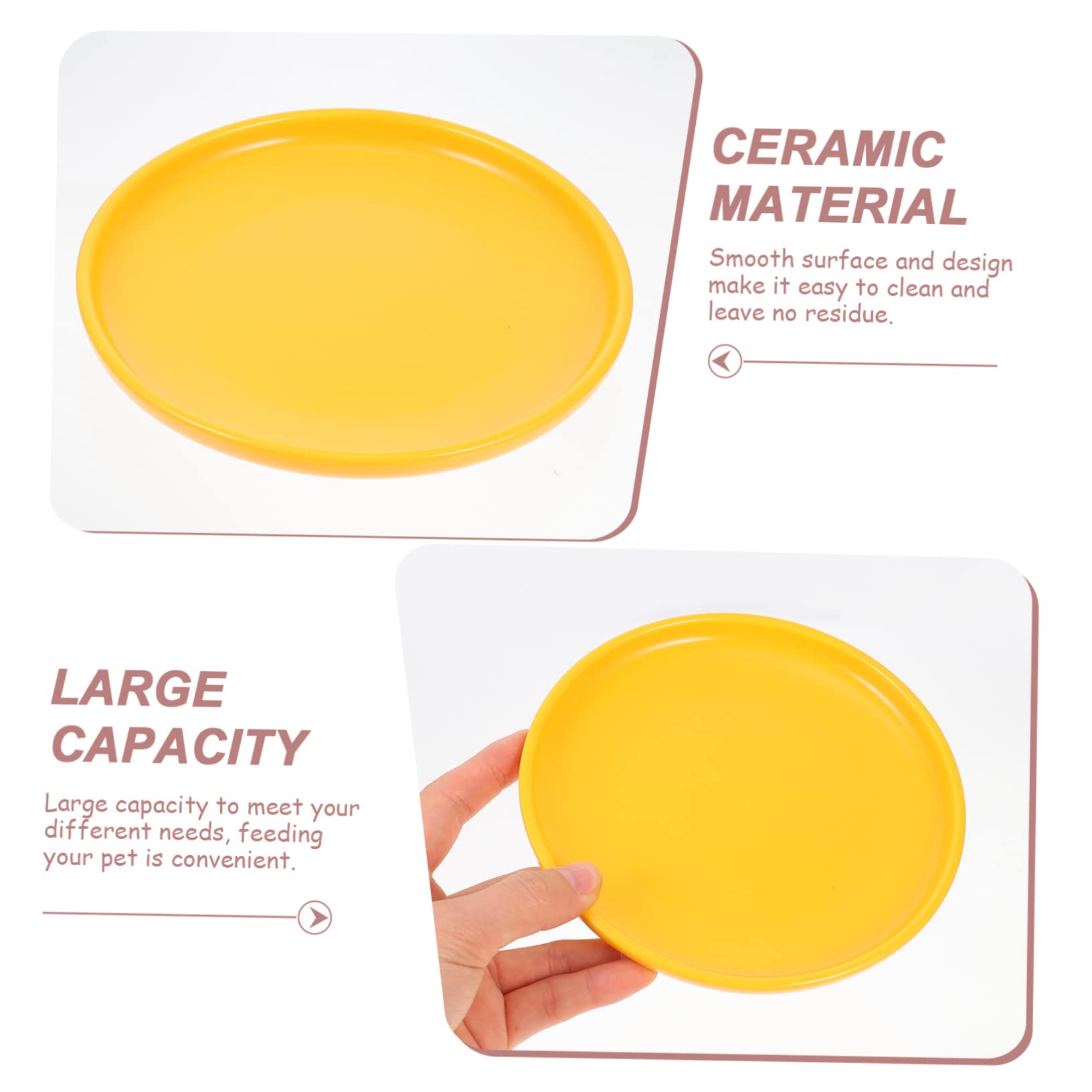 POPETPOP Pet Food Storage Ceramic Dish for Cats Dogs Non Slip Bowl with Comfortable Design for Kittens and Pets